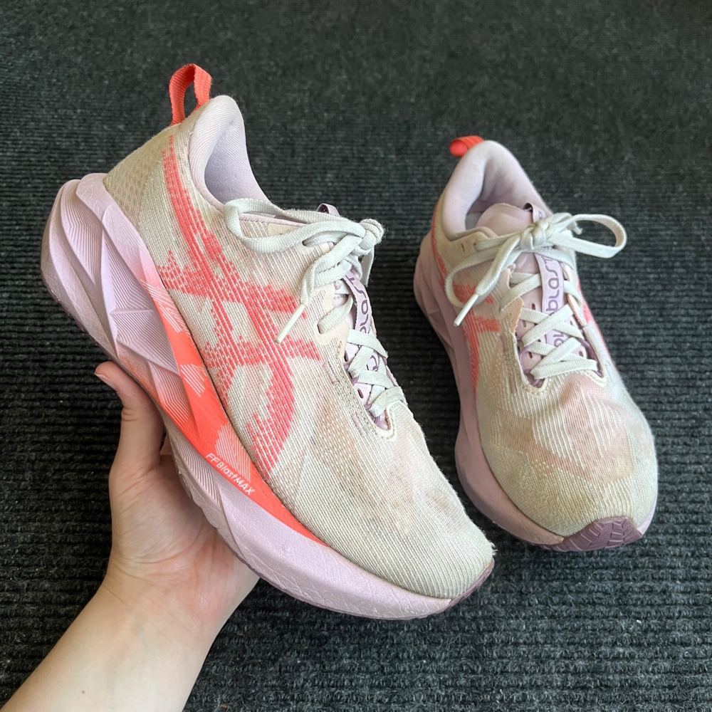 Asics Novablast 3 Womens Running Shoes Pink Orange 1012B765 Size 8 Gym Training